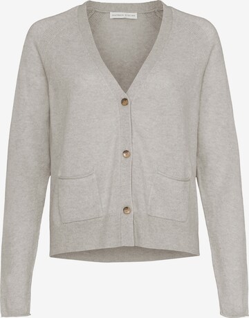 Cashmere Stories Knit Cardigan in Silver: front