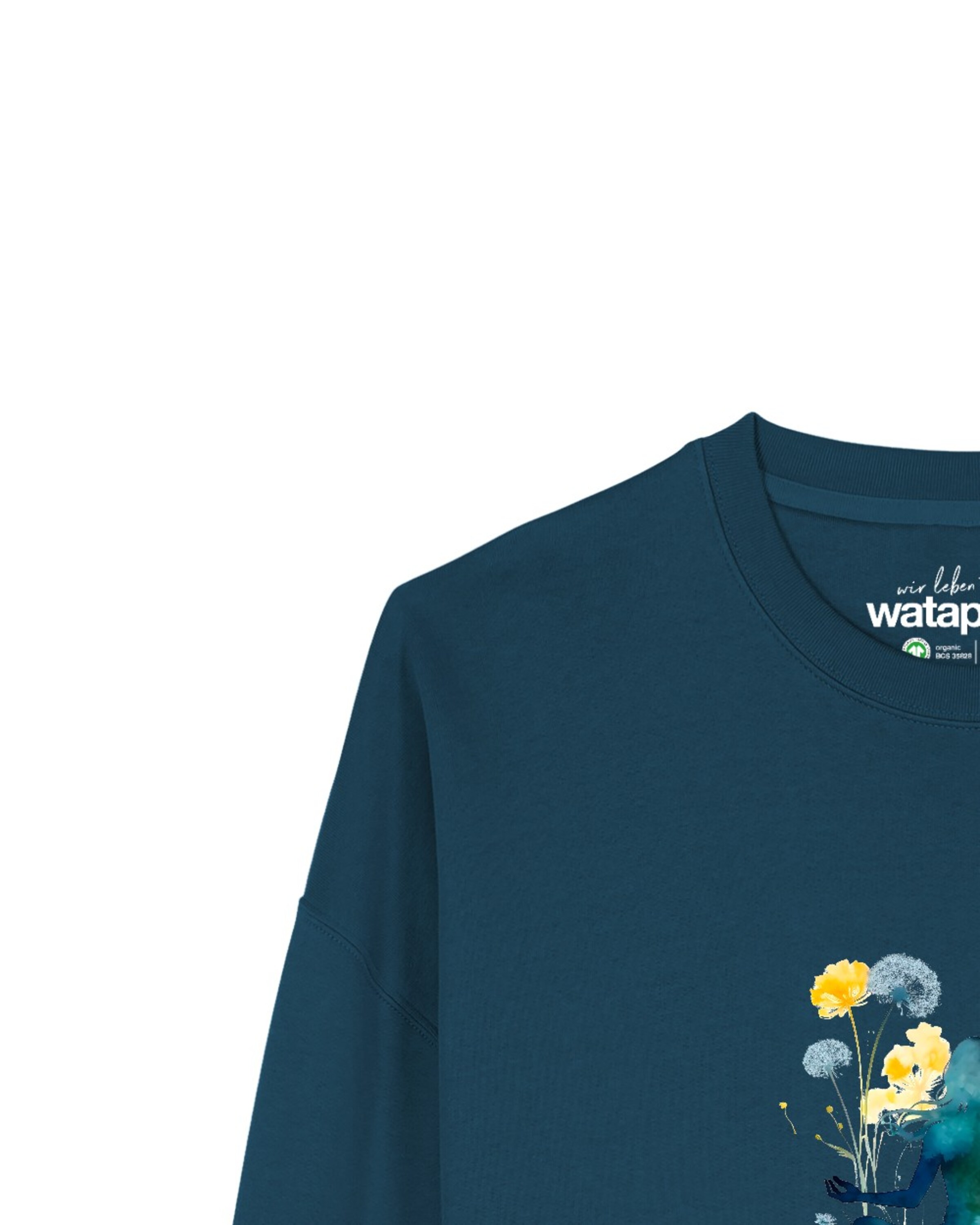 Watapparel Sweatshirt 'Yoga & Meditation' in Groen