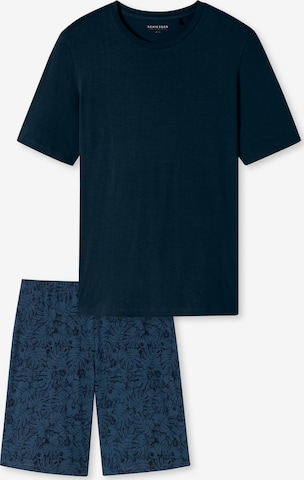 SCHIESSER Short Pajamas 'Casual Essentials' in Blue: front