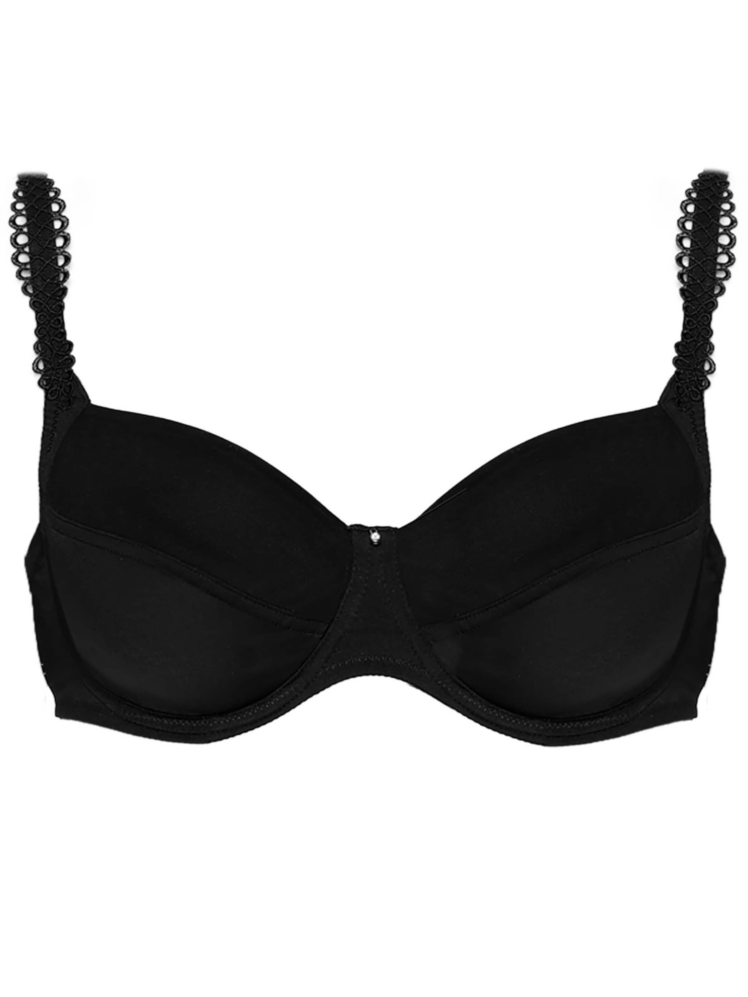 VIANIA T-shirt Bra 'Sally' in Black: front