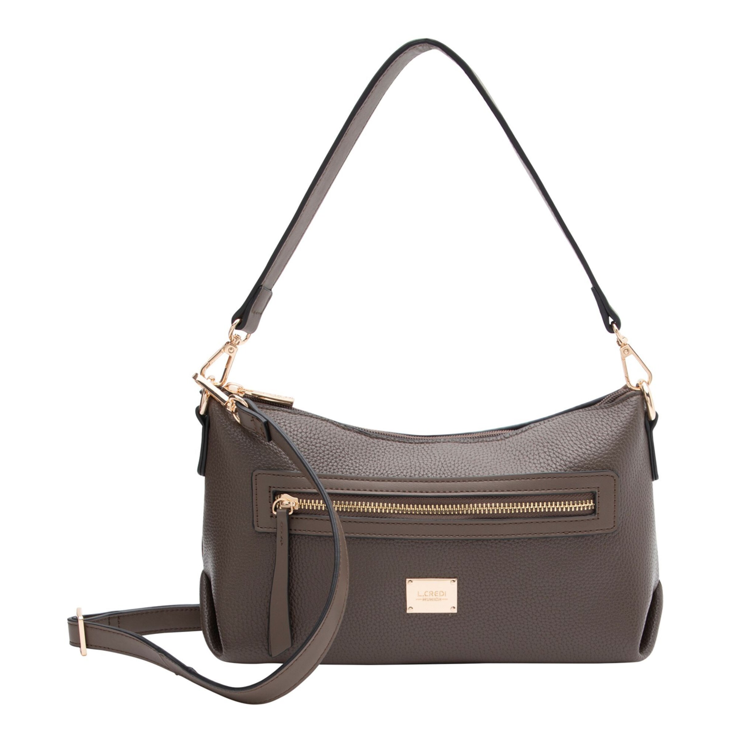 Borsa a spalla 'Petronilla' L.CREDI di colore marrone, Visualizzazione prodotti
