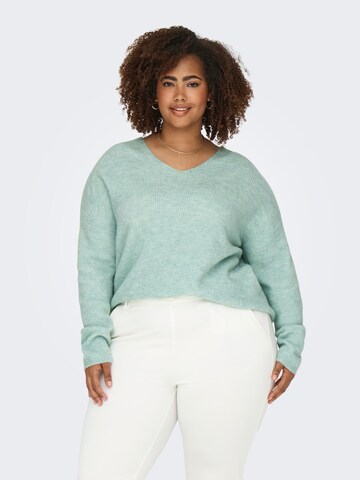 ONLY Carmakoma Sweater in Blue: front