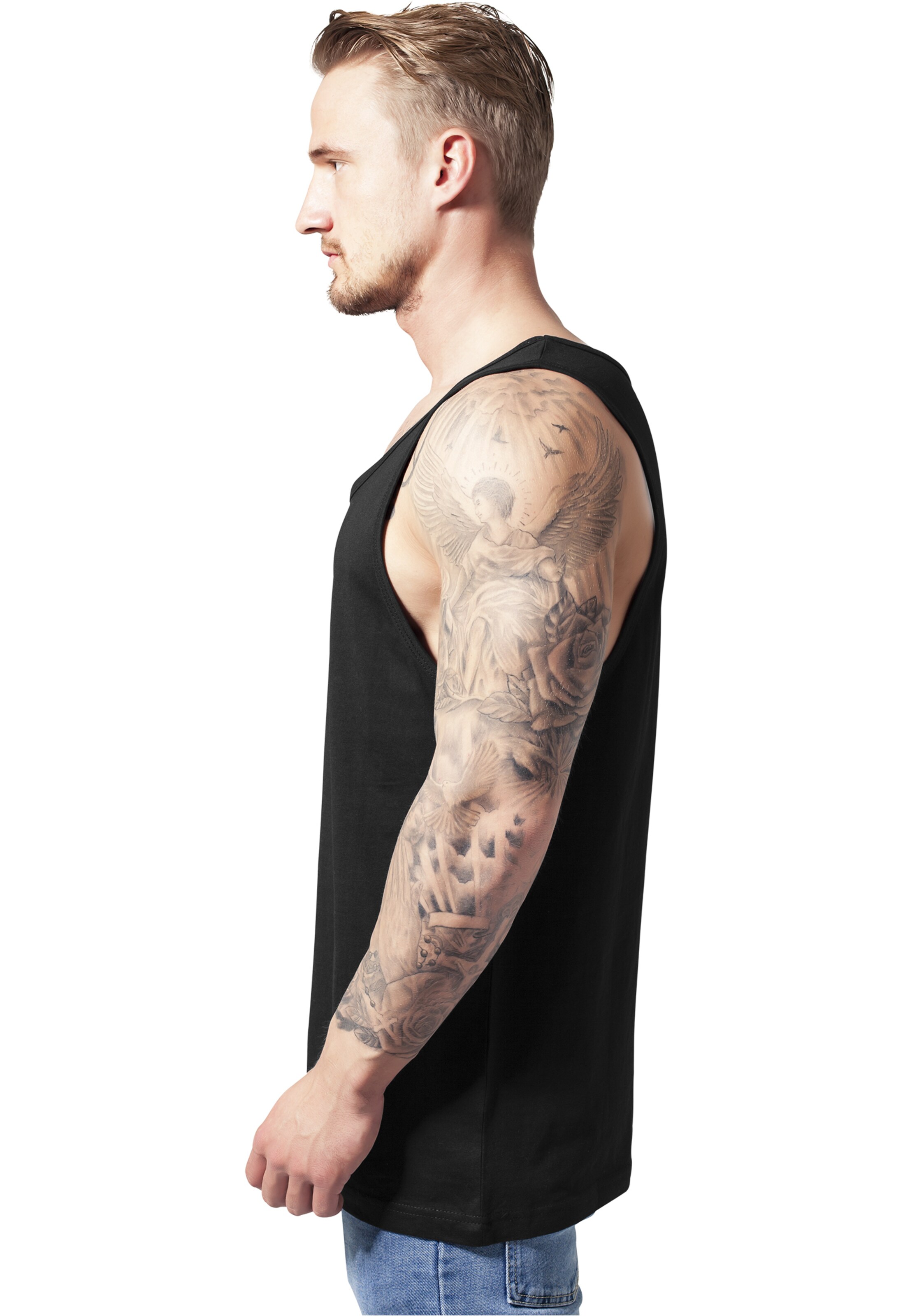 Urban Classics Shirt 'Big Tank' in Black