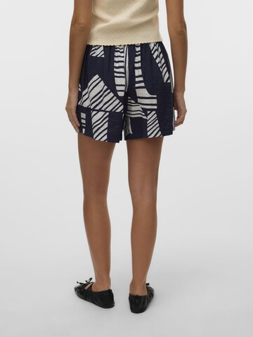 VERO MODA Wide leg Bandplooibroek 'VMJosie' in Blauw