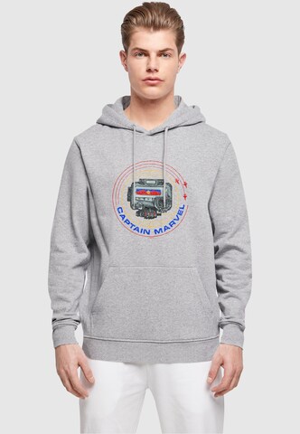 ABSOLUTE CULT Sweatshirt 'Captain Marvel - Pager' in Grau: Vorderseite