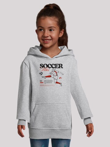 F4NT4STIC Sweatshirt 'Soccer Vibes Sport Fan' in Grau: Vorderseite