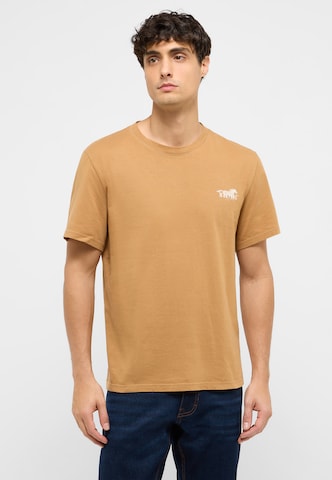 MUSTANG T-Shirt 'Austin' in Braun: Vorderseite