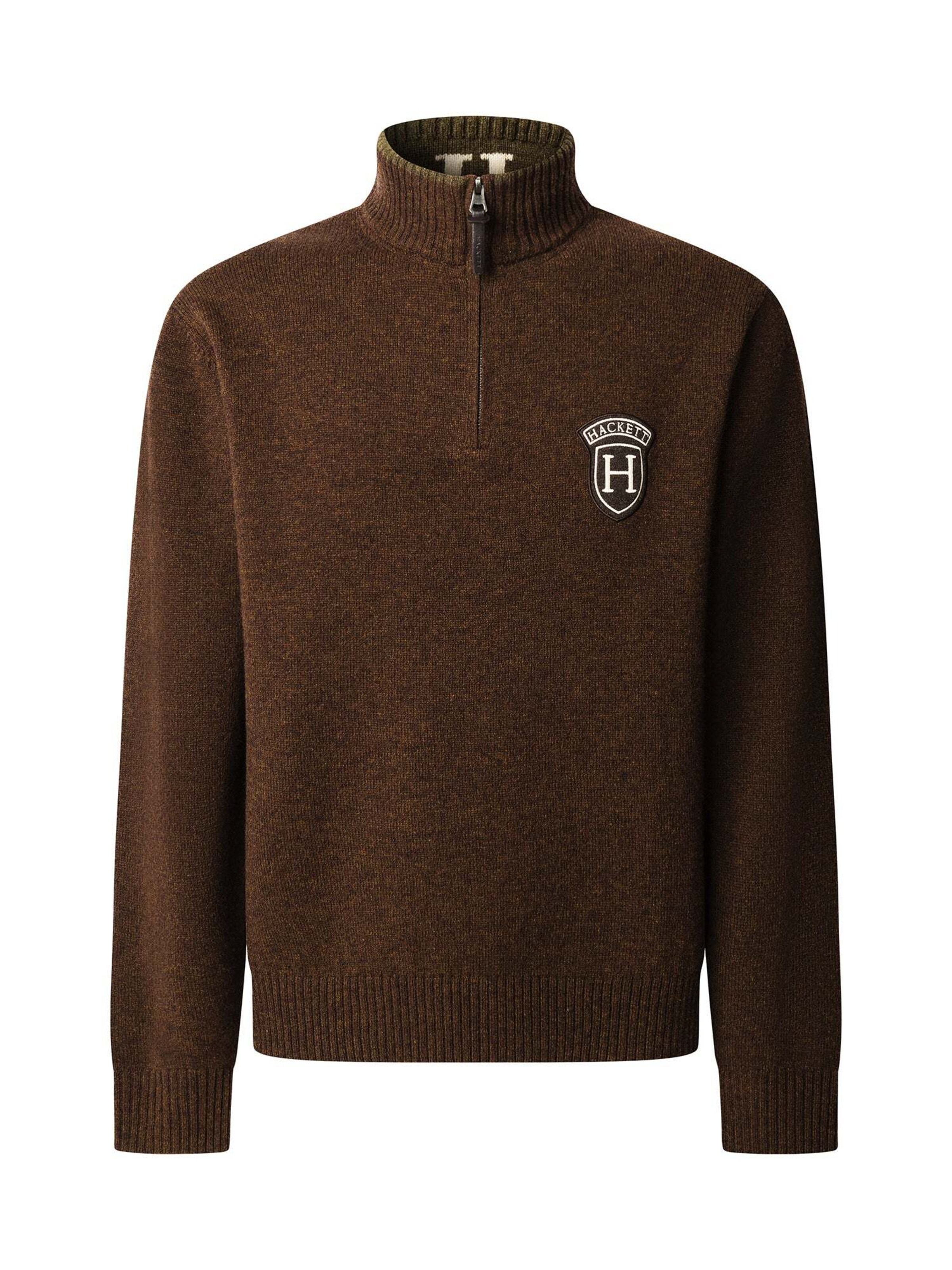 Pull-over Hackett London en marron : devant