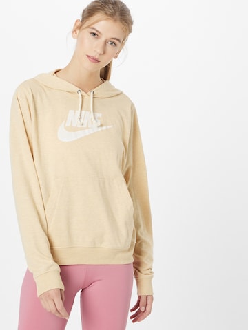 Nike Sportswear Sweatshirt in Beige: front