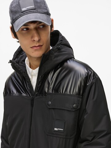 juoda KARL LAGERFELD JEANS Demisezoninė striukė