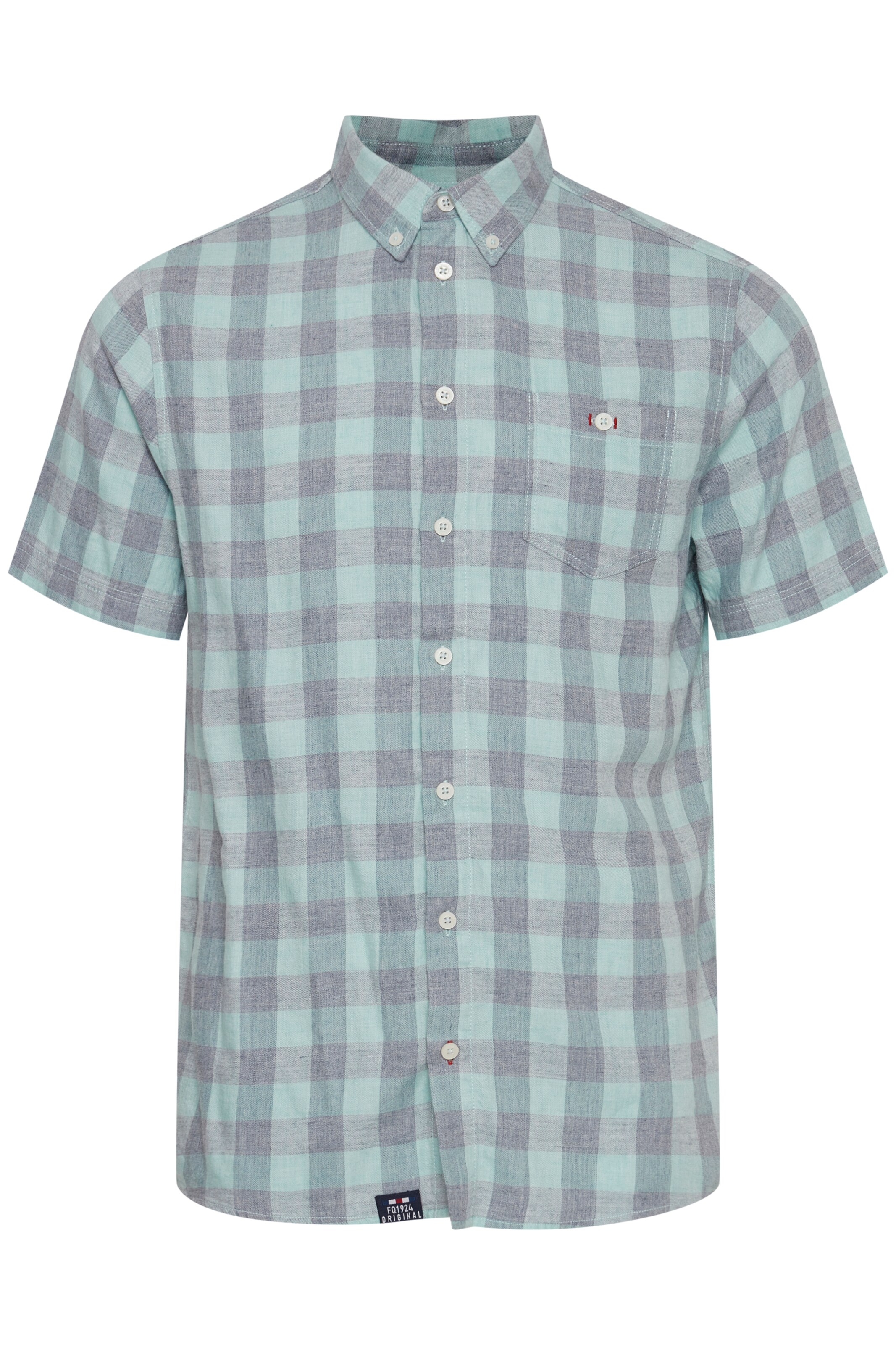 FQ1924 - Ajuste regular Camisa 'Yaron' en verde: frente