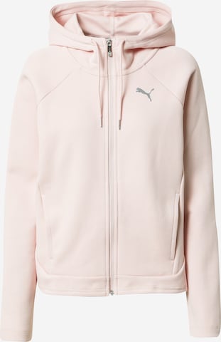 PUMA Athletic Zip-Up Hoodie in Pink: front