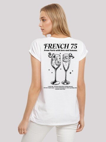 T-shirt 'French 75 From Paris With Love' F4NT4STIC en blanc : devant
