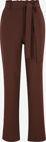 Pieces Tall Trousers 'PCBOSELLA' in Brown: front