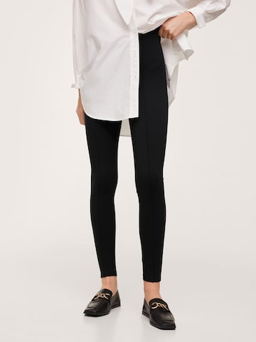 Skinny Leggings 'PUNTA-A' MANGO en noir : devant