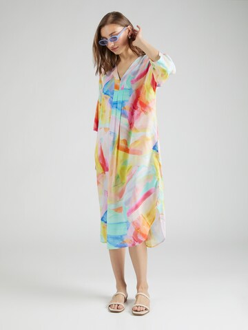 Emily Van Den Bergh Καλοκαιρινό φόρεμα σε ανάμεικτα χρώματα: μπροστά