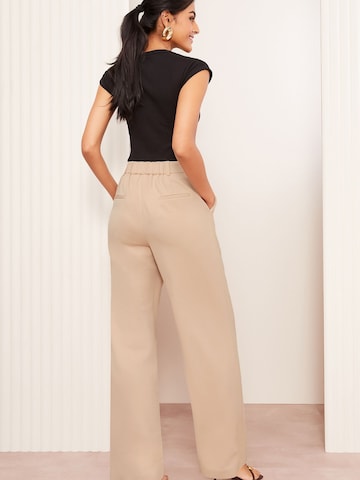 Wide Leg Pantalon à plis Friends Like These en beige