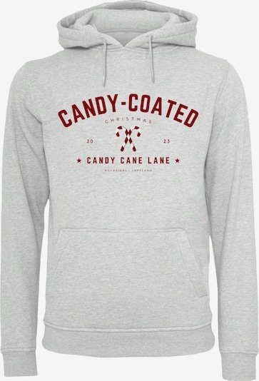 F4NT4STIC Sweatshirt 'Weihnachten Candy Coated Christmas' in grau / rot, Produktansicht