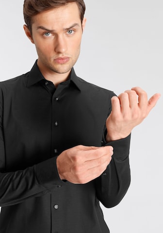 OLYMP Slim fit Business Shirt in Black