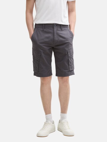 TOM TAILOR Regular Cargo trousers in Black: front