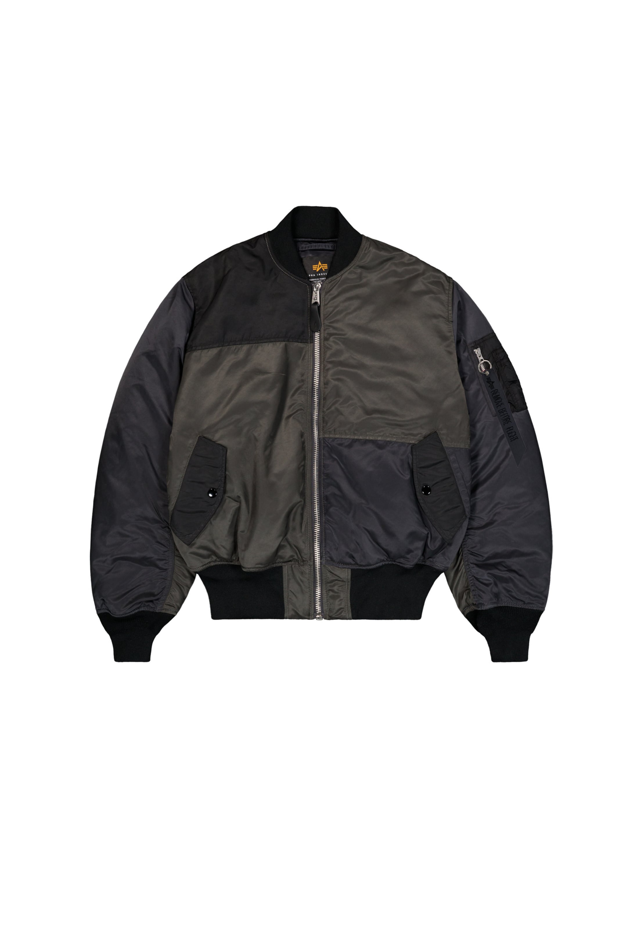 Giacca di mezza stagione 'MA-1' di ALPHA INDUSTRIES in nero: frontale