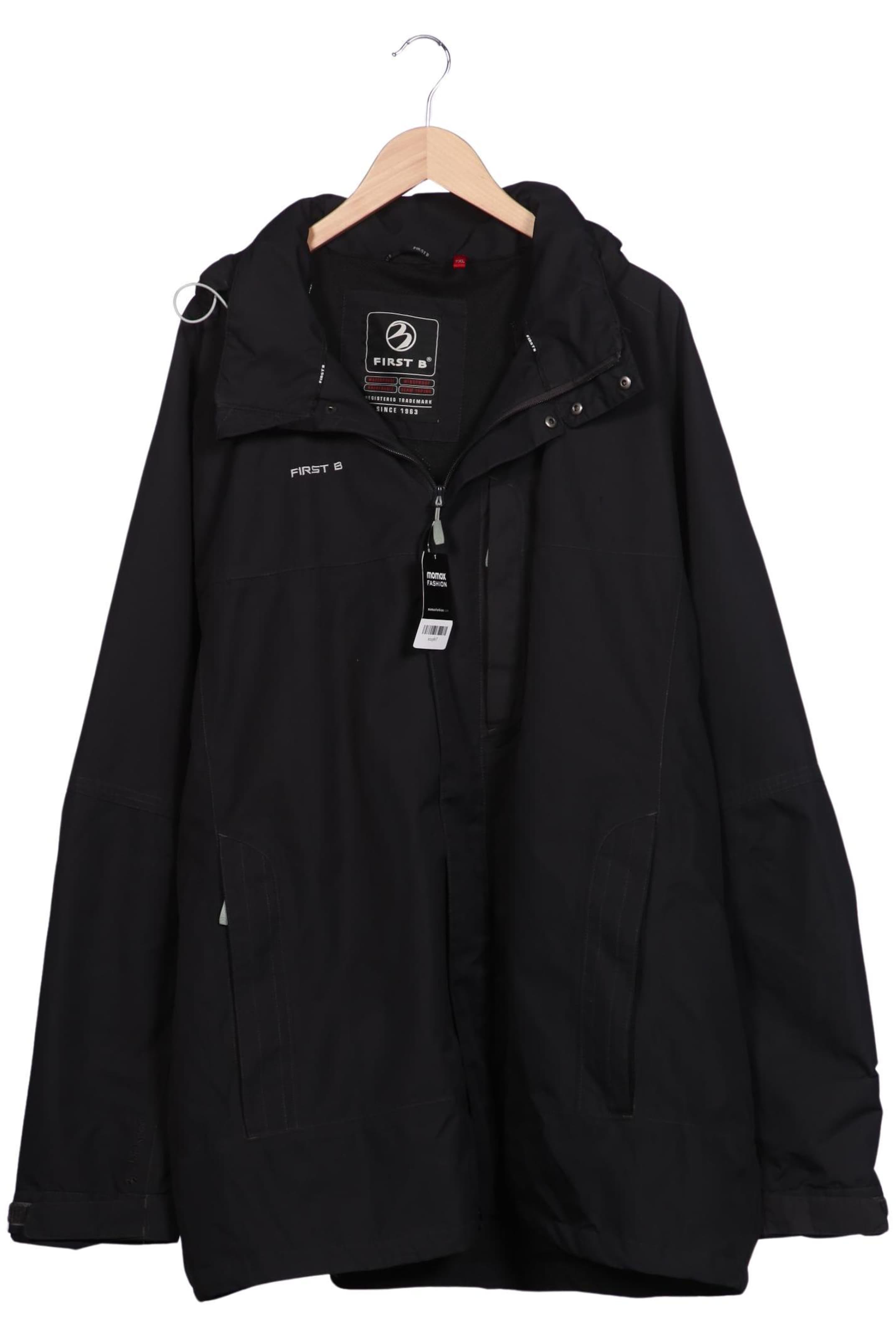 First B Jacket & Coat in 7XL in Black: front