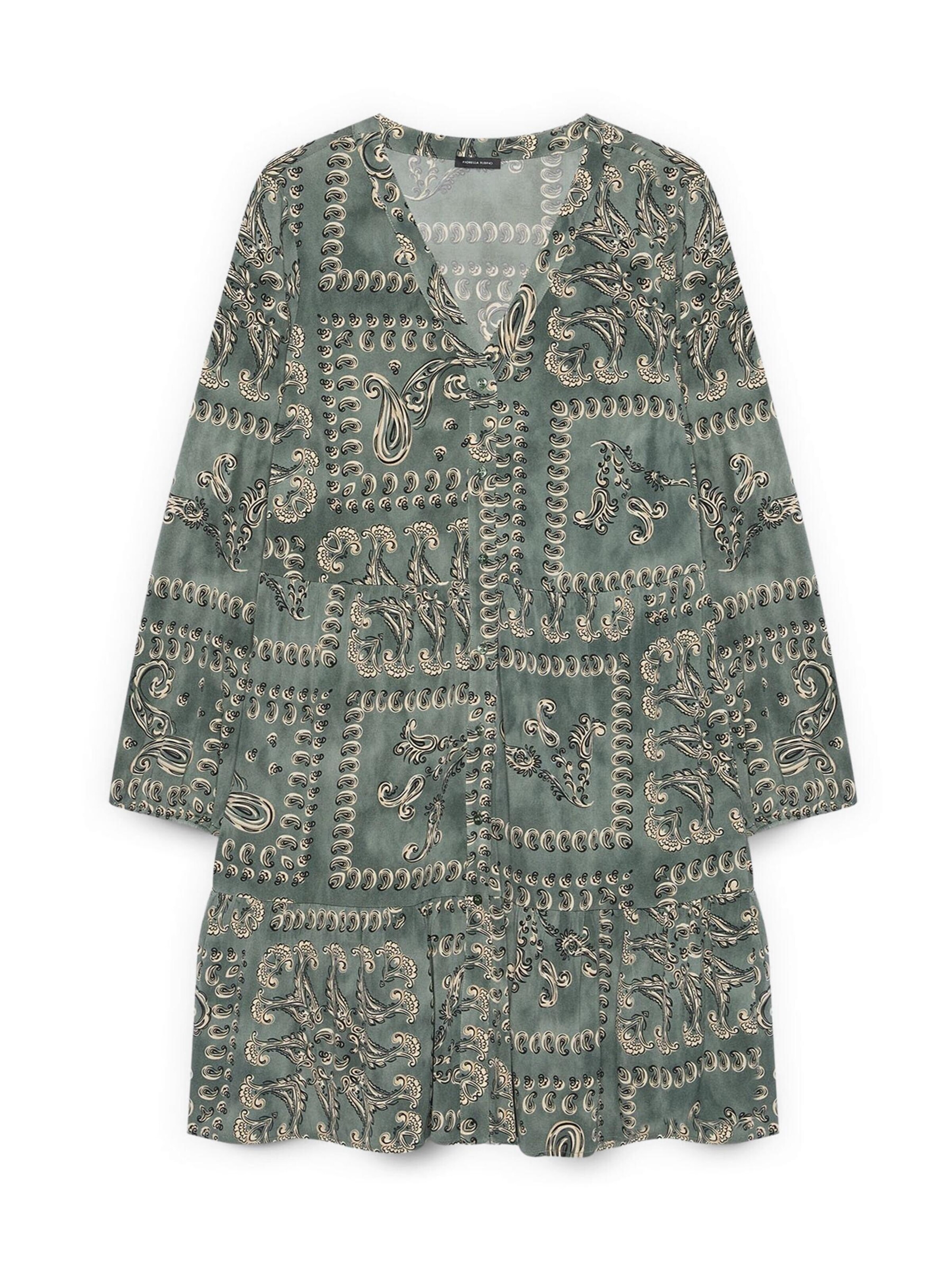 Fiorella Rubino - Vestido en verde: frente