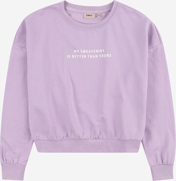 KIDS ONLY Sweatshirt 'Gessa' i lilla: forside