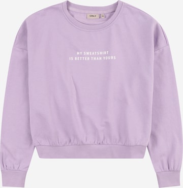 KIDS ONLY Sweatshirt 'Gessa' in Lila: predná strana