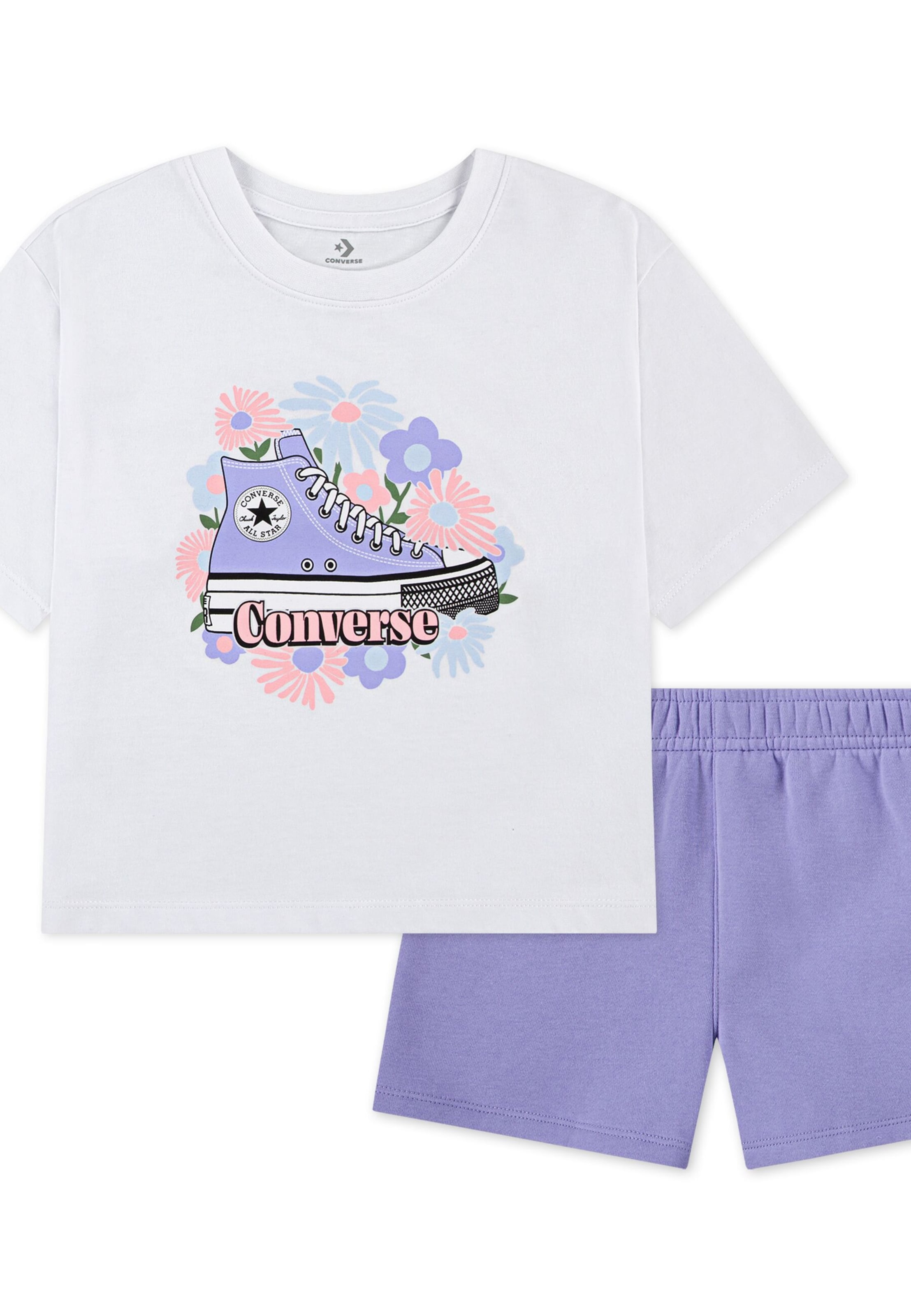 CONVERSE Set in Lila: Vorderseite
