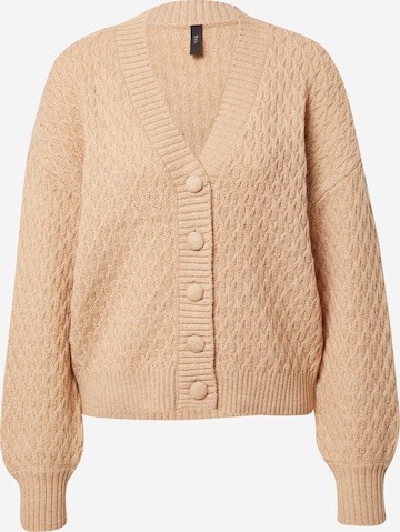 Y.A.S Knit Cardigan 'Briva' in Beige: front