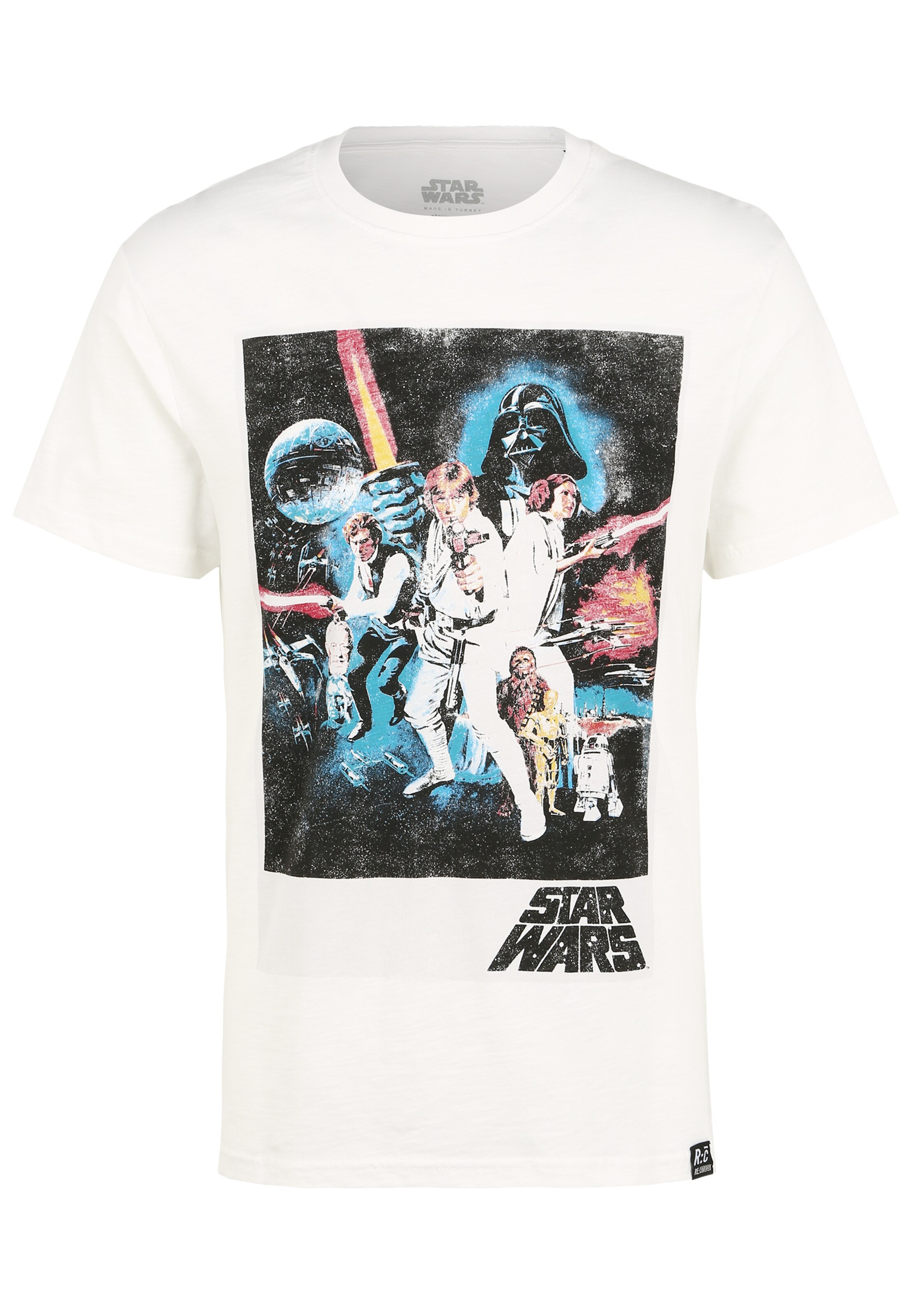 Recovered T-Shirt 'Star Wars Classic New Hope' in Weiß: Vorderseite