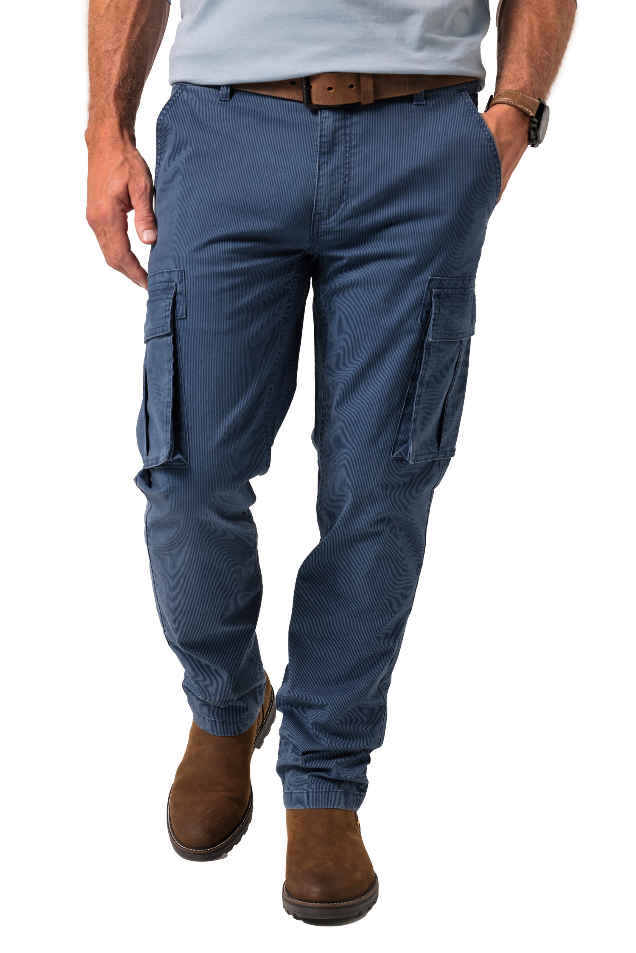 Boston Park Regular Cargobroek in Blauw: voorkant