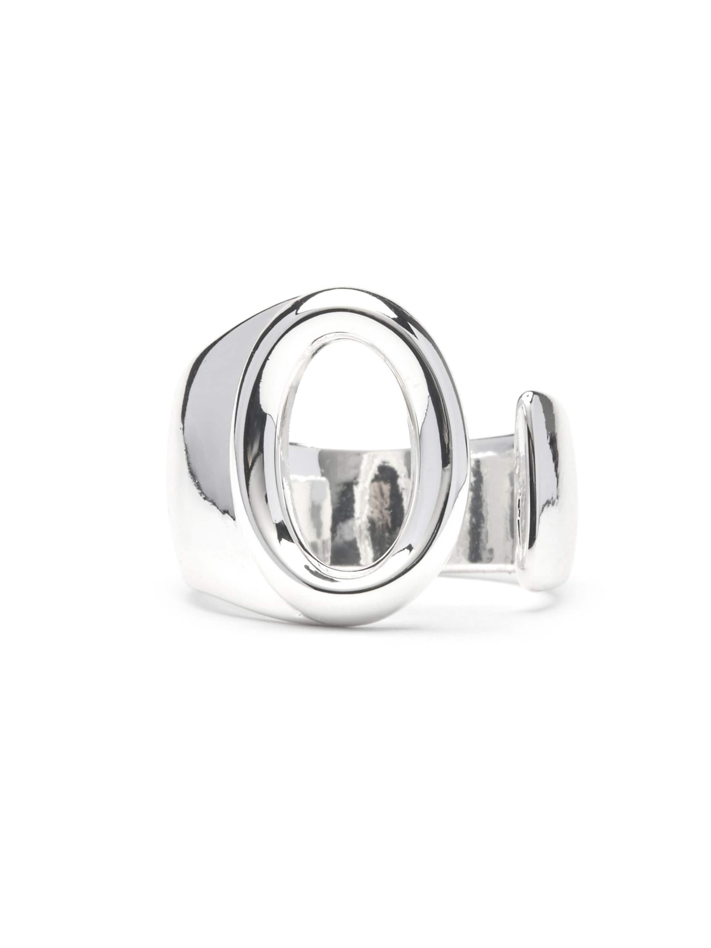 Anello 'Alphabet O' di Luxenter in argento: frontale