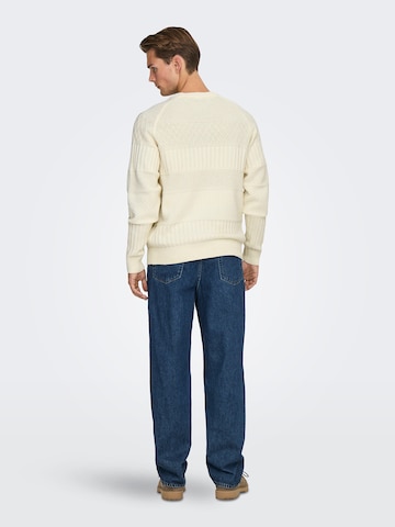 Only & Sons Pullover 'ONSALKAN' i hvid