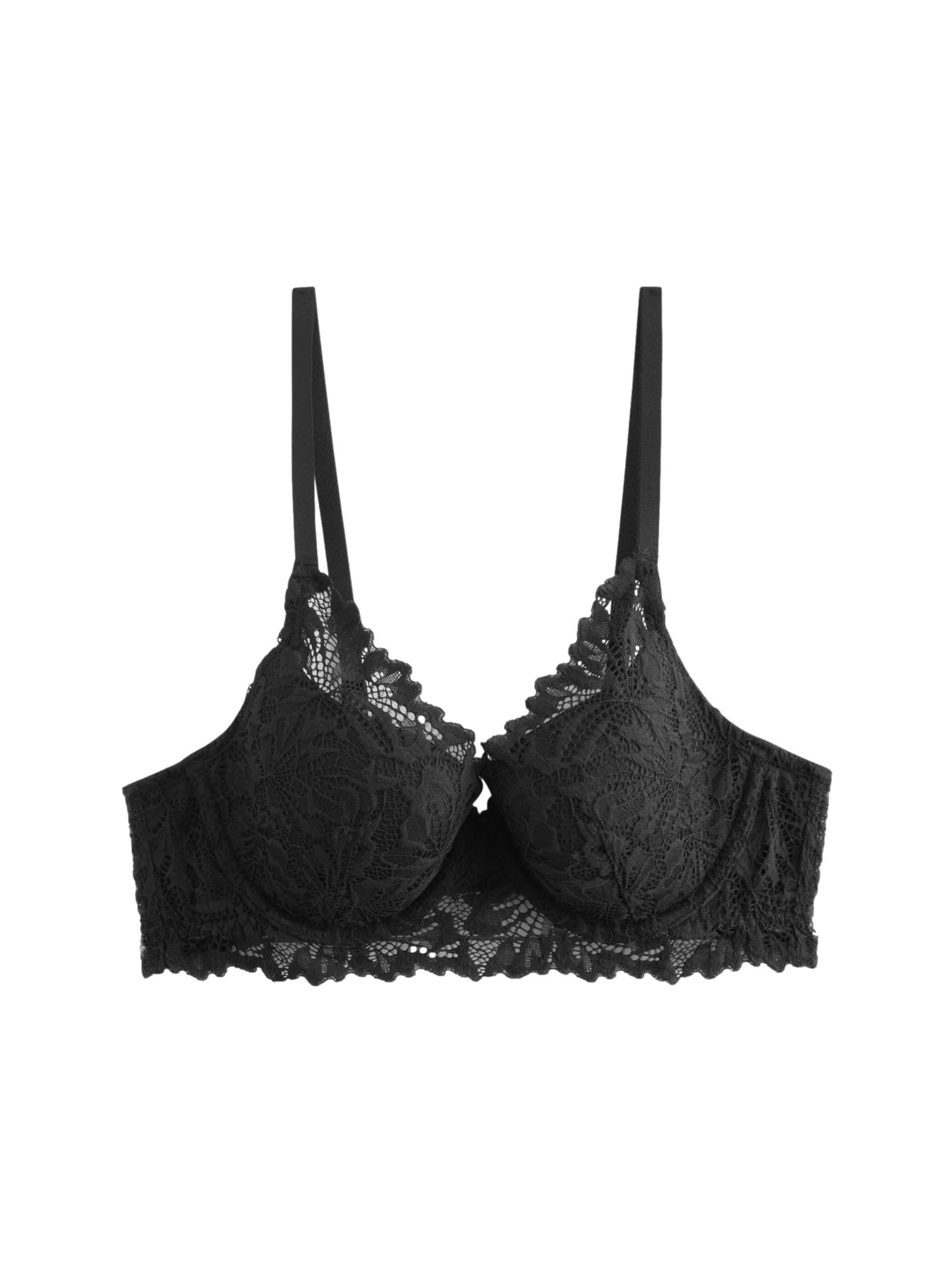 melns Next "Push-up" Krūšturis: no priekšpuses