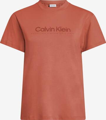 T-shirt Calvin Klein en rouge : devant