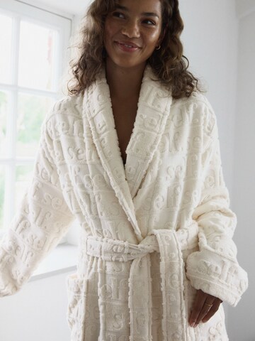 Accappatoio lungo di self. in beige