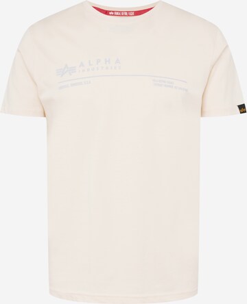 ALPHA INDUSTRIES T-shirt i vit: framsida