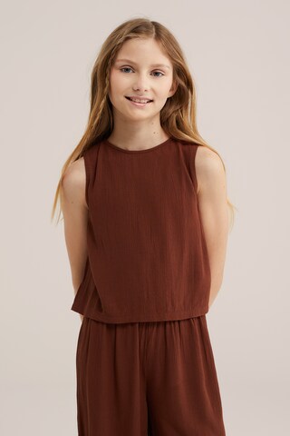 WE Fashion Overall σε καφέ: μπροστά