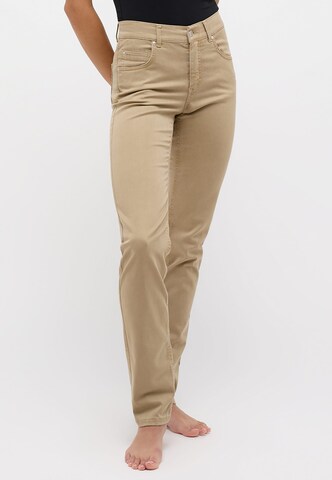 Regular Pantalon chino Angels en marron : devant