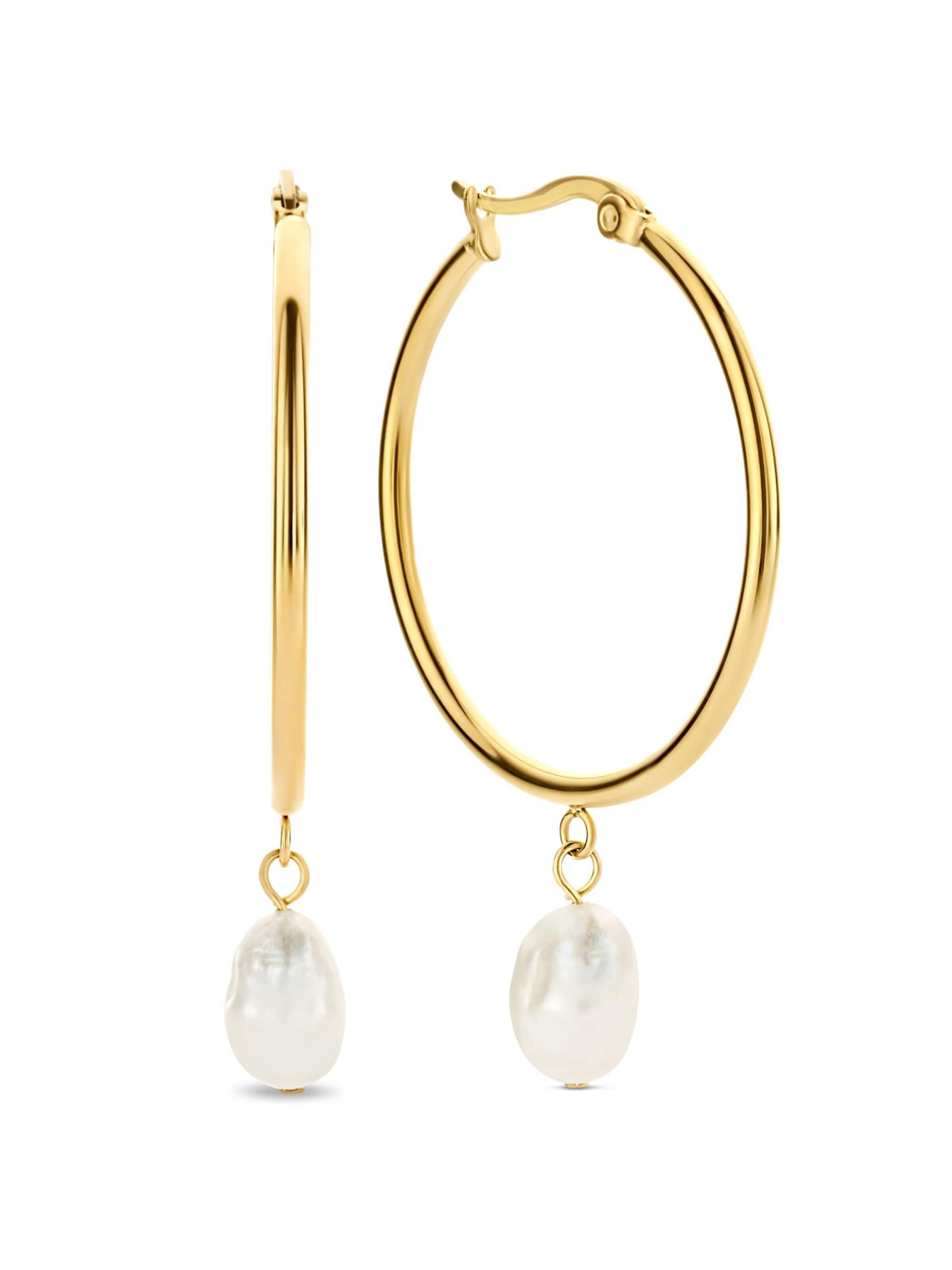 Kamiko Earrings 'ÉLISE PEARL' in Gold: front