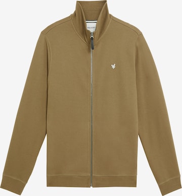 Lyle & Scott Sweatshirt 'Diagonal Weave' in Beige: voorkant