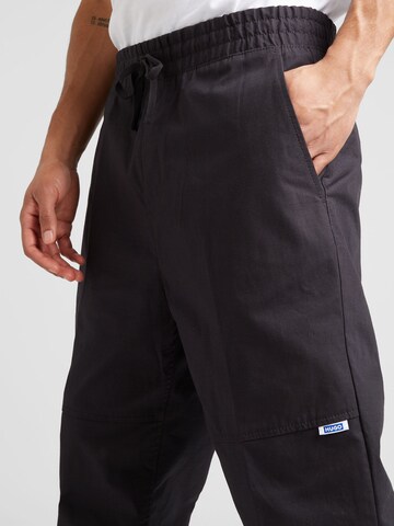 Effilé Pantalon 'Gibor242' HUGO en noir