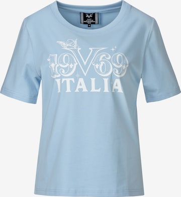 T-shirt 19V69 ITALIA en bleu : devant