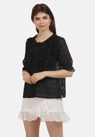 myMo ROCKS Blouse in Black: front