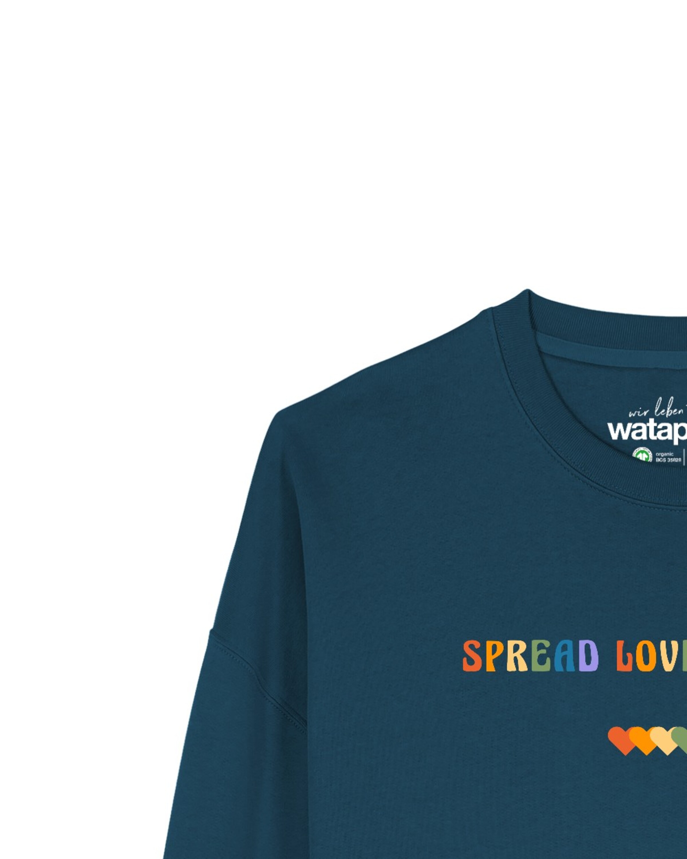 Watapparel Sweatshirt 'Spread Love Not Hate' in Green