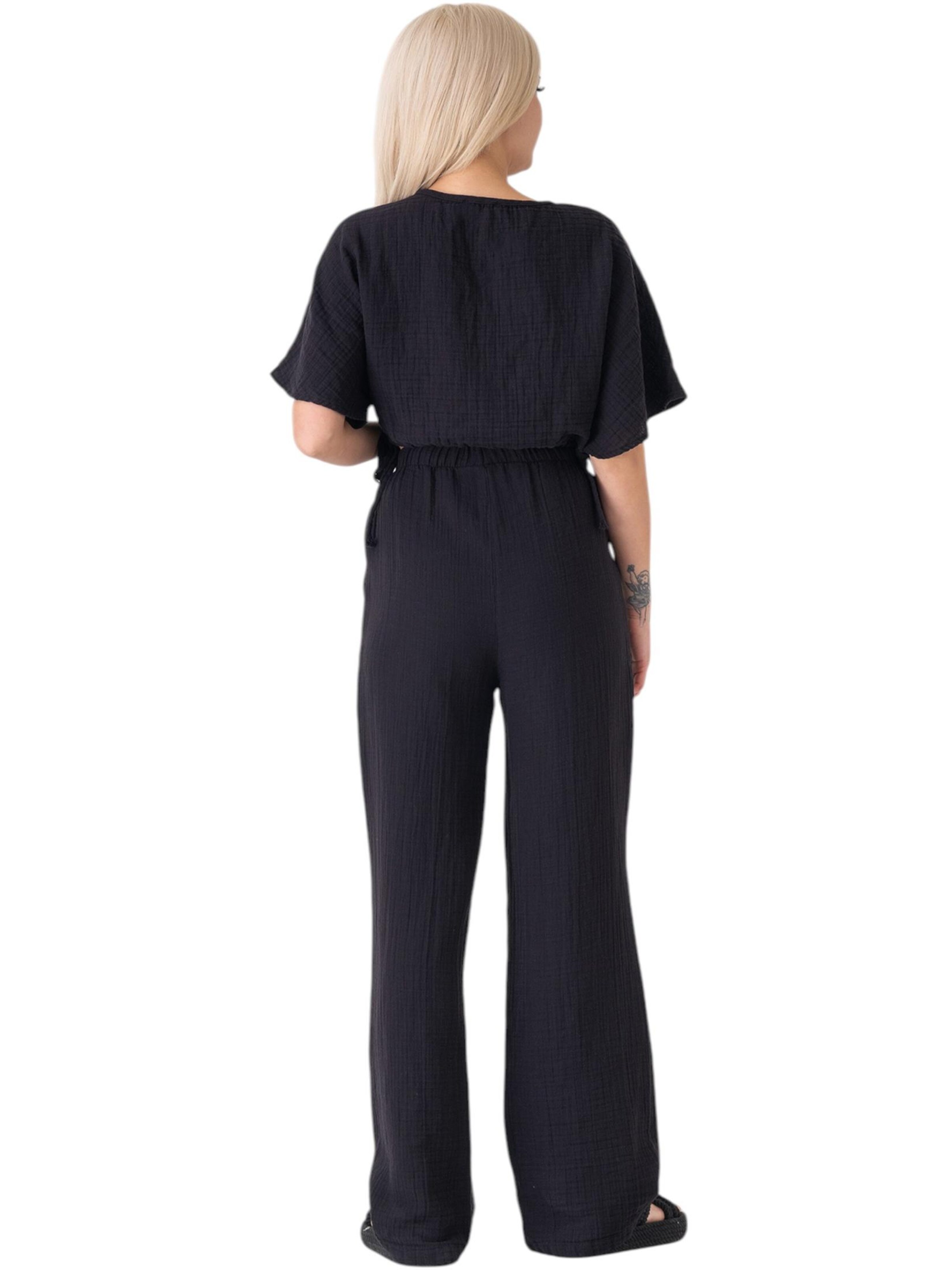 WENOR Wide Leg Bukser 'Eleni' i sort