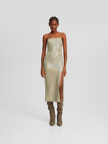 Bershka Cocktail Dress in Gold