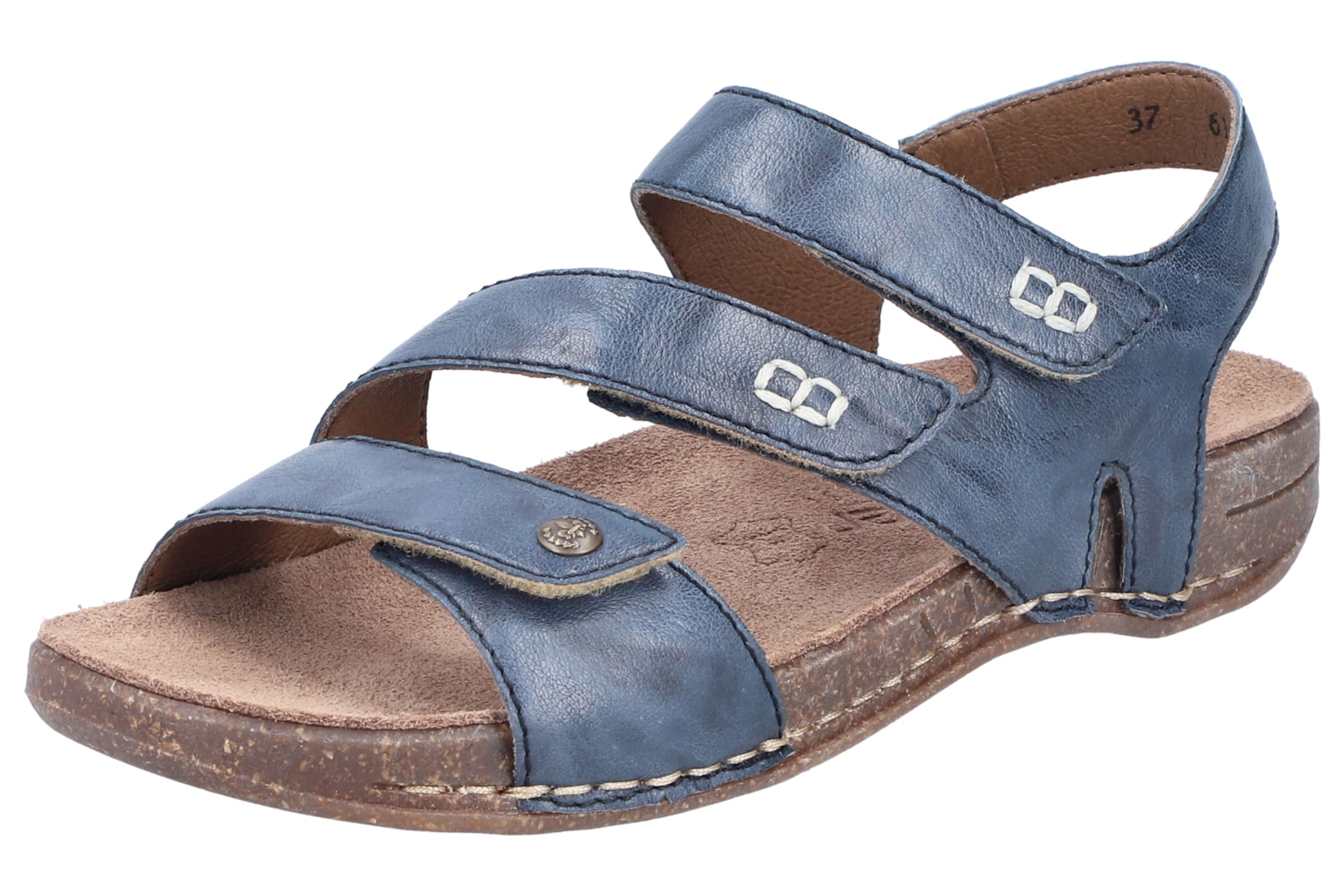 Sandales Rieker en bleu : devant